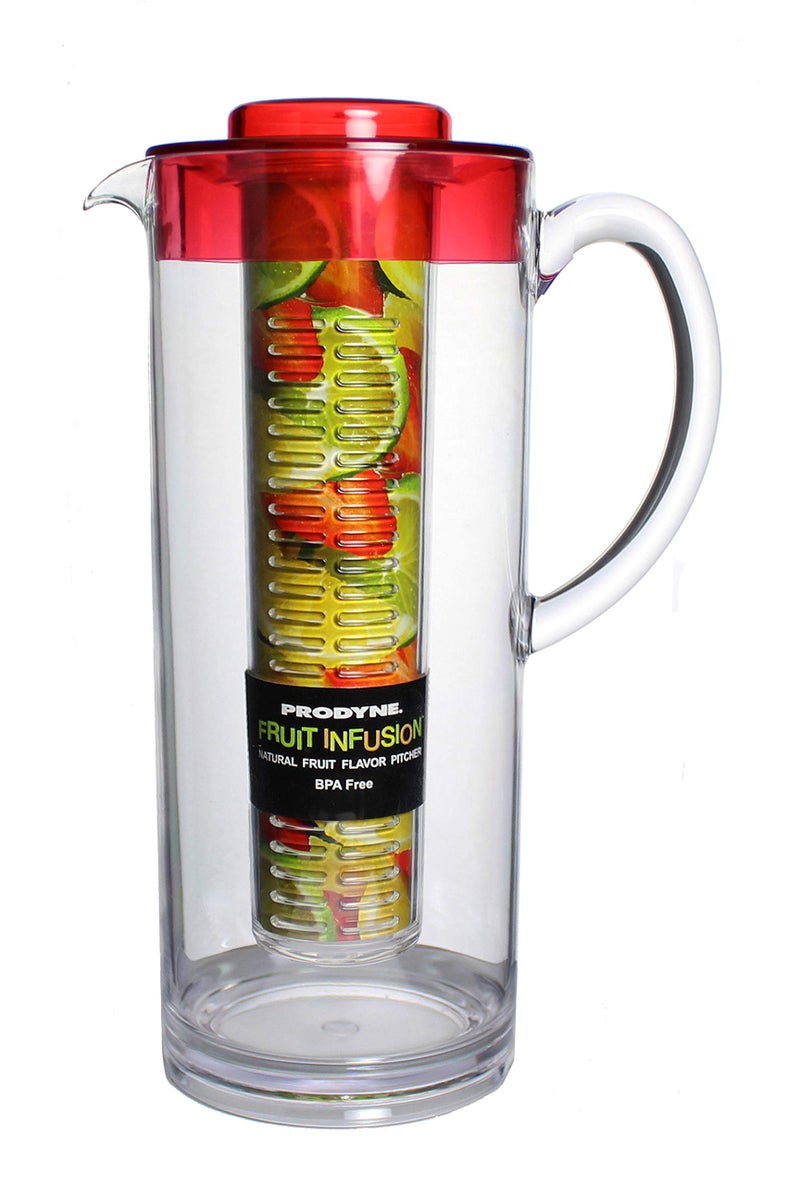 Prodyne Trim Fruit Infusion Pitcher, 60 oz, Red - Image 3